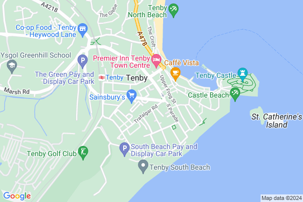 Tenby Town Map Printable